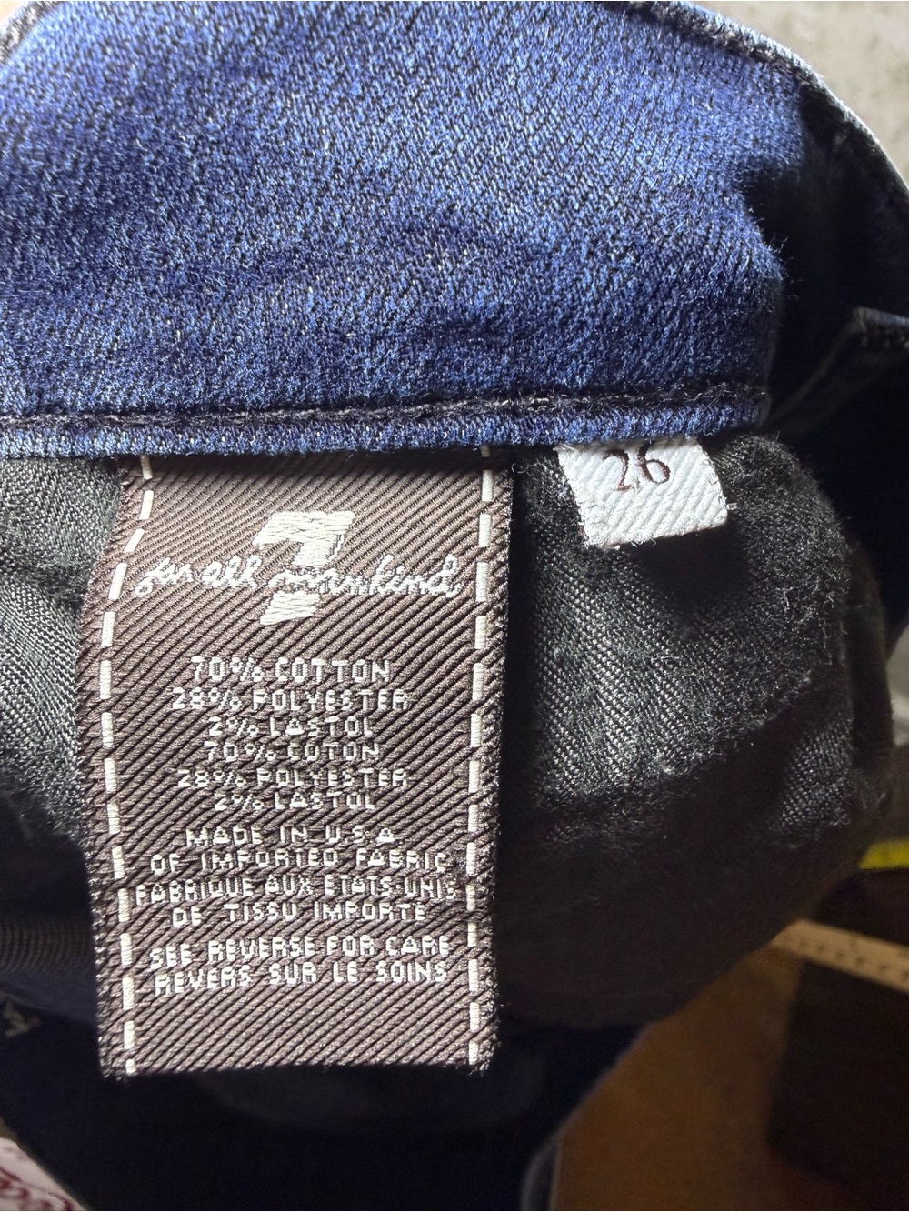 7 For All Mankind Women's Dark Wash Gwenevere Bead Embellishment Denim Jeans 26 - Picture 7 of 7